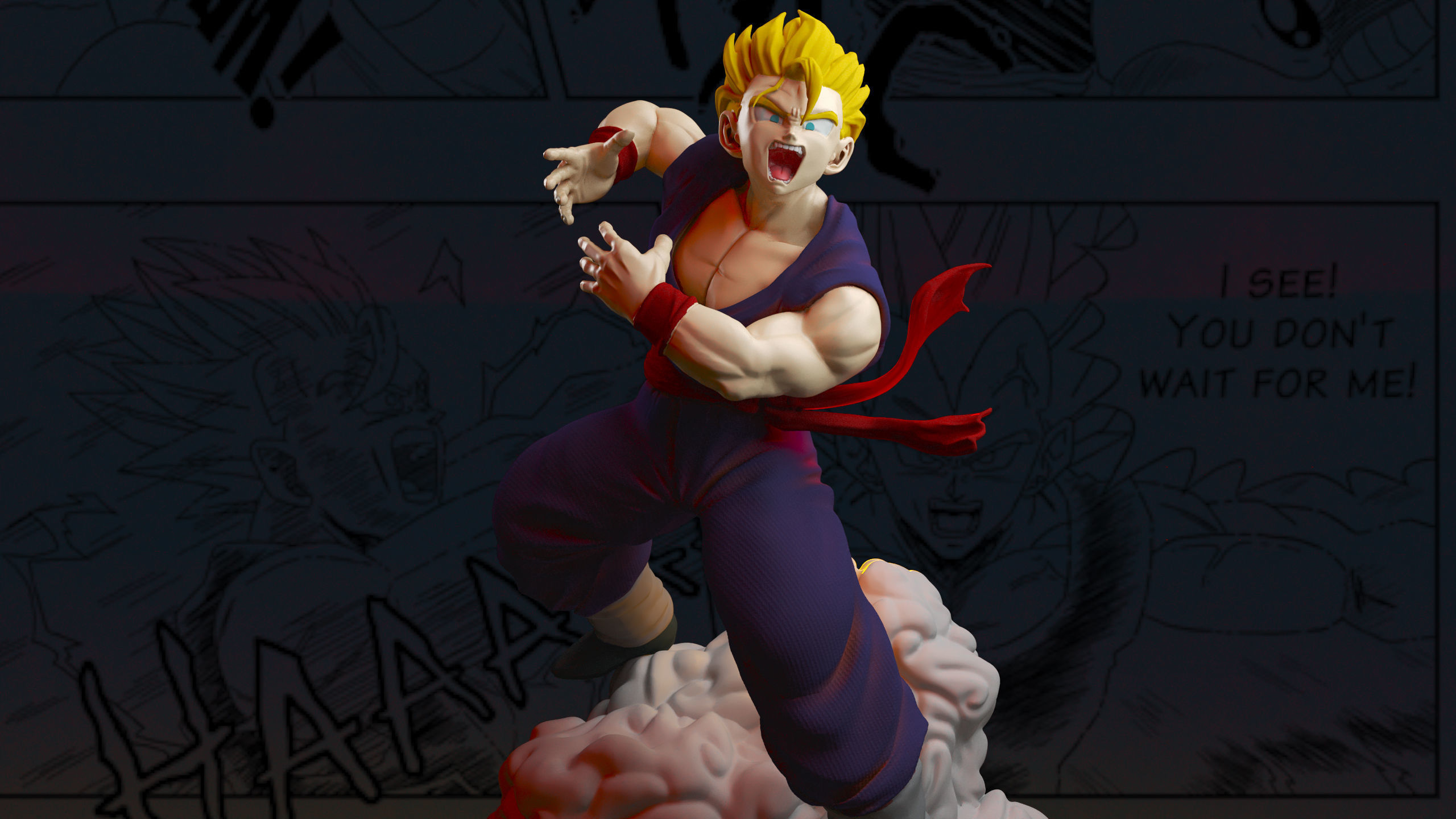 gohan super Dragon Ball Z 3D print model 3D print model_2