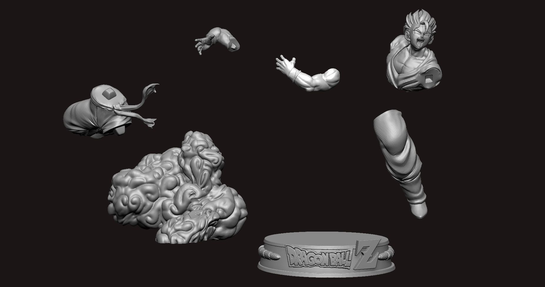 gohan super Dragon Ball Z 3D print model 3D print model_6