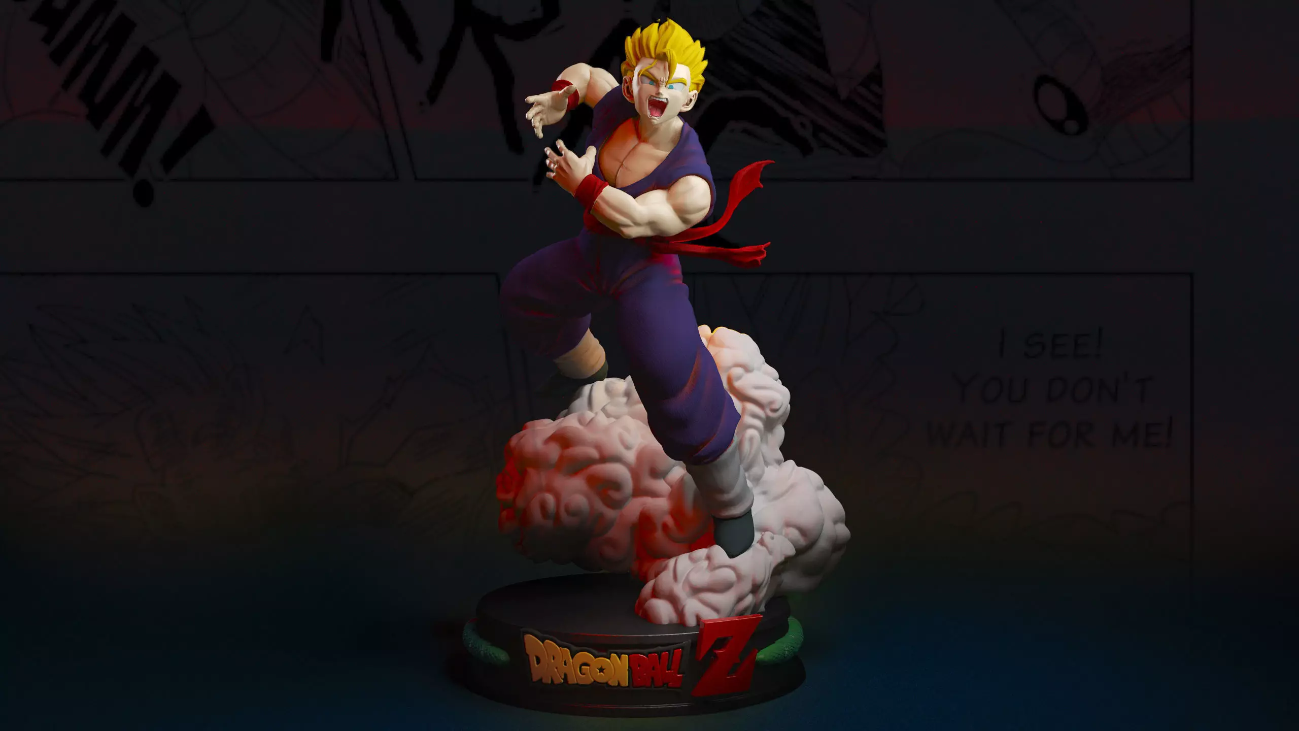 gohan super Dragon Ball Z 3D print model 3D print model_0