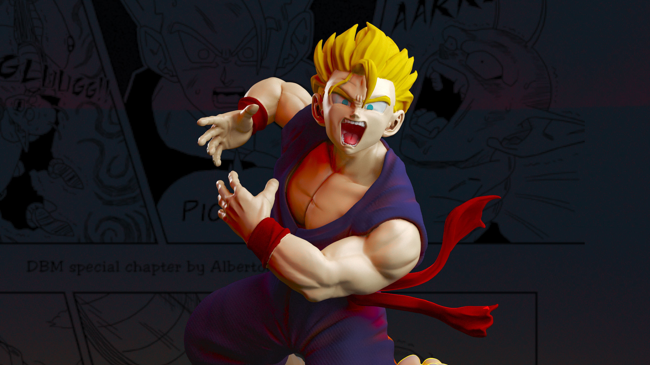 gohan super Dragon Ball Z 3D print model 3D print model_3