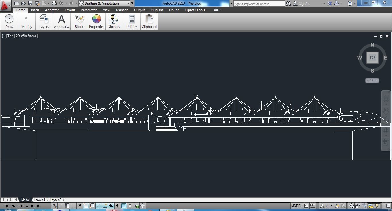 Sketchup Terminal A1 Project SKP DWG PIC 3D model_4