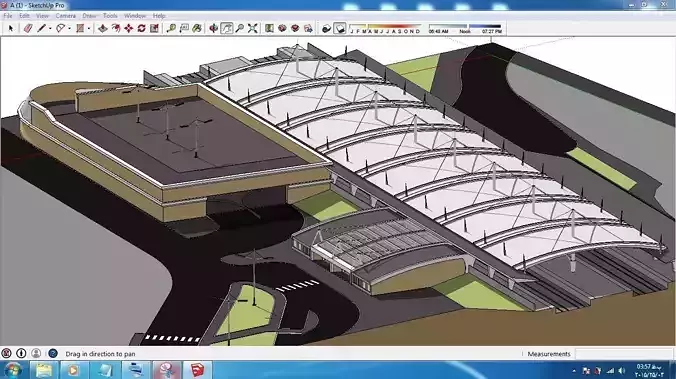 Sketchup Terminal A1 Project SKP DWG PIC 3D model