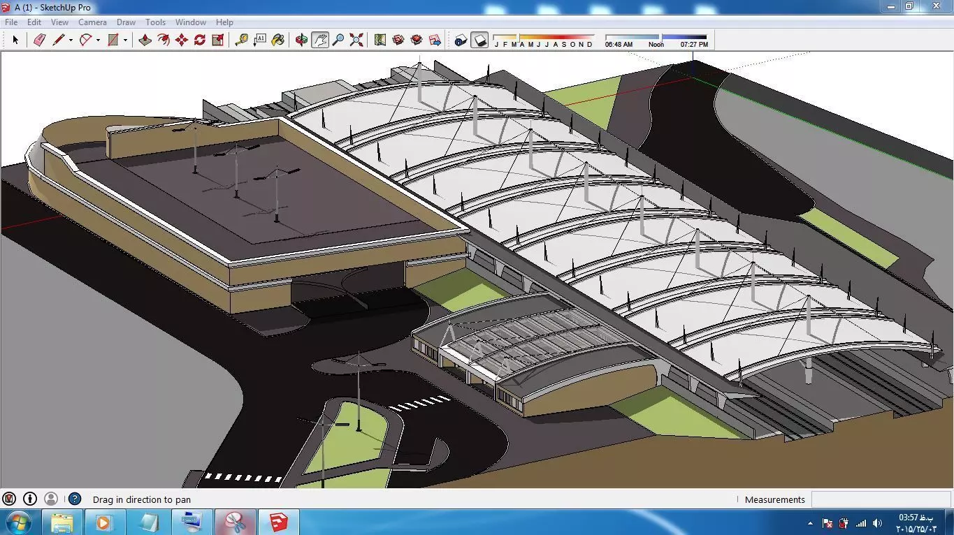 Sketchup Terminal A1 Project SKP DWG PIC 3D model_0