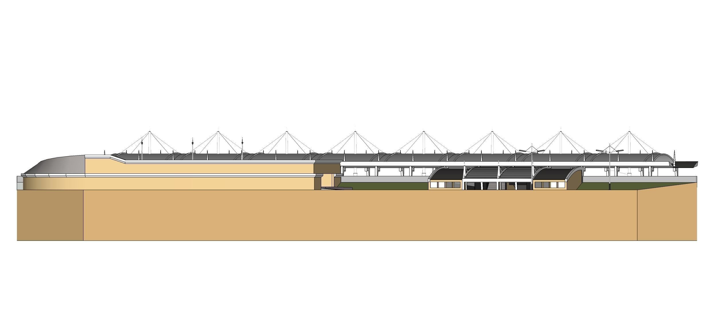Sketchup Terminal A1 Project SKP DWG PIC 3D model_11