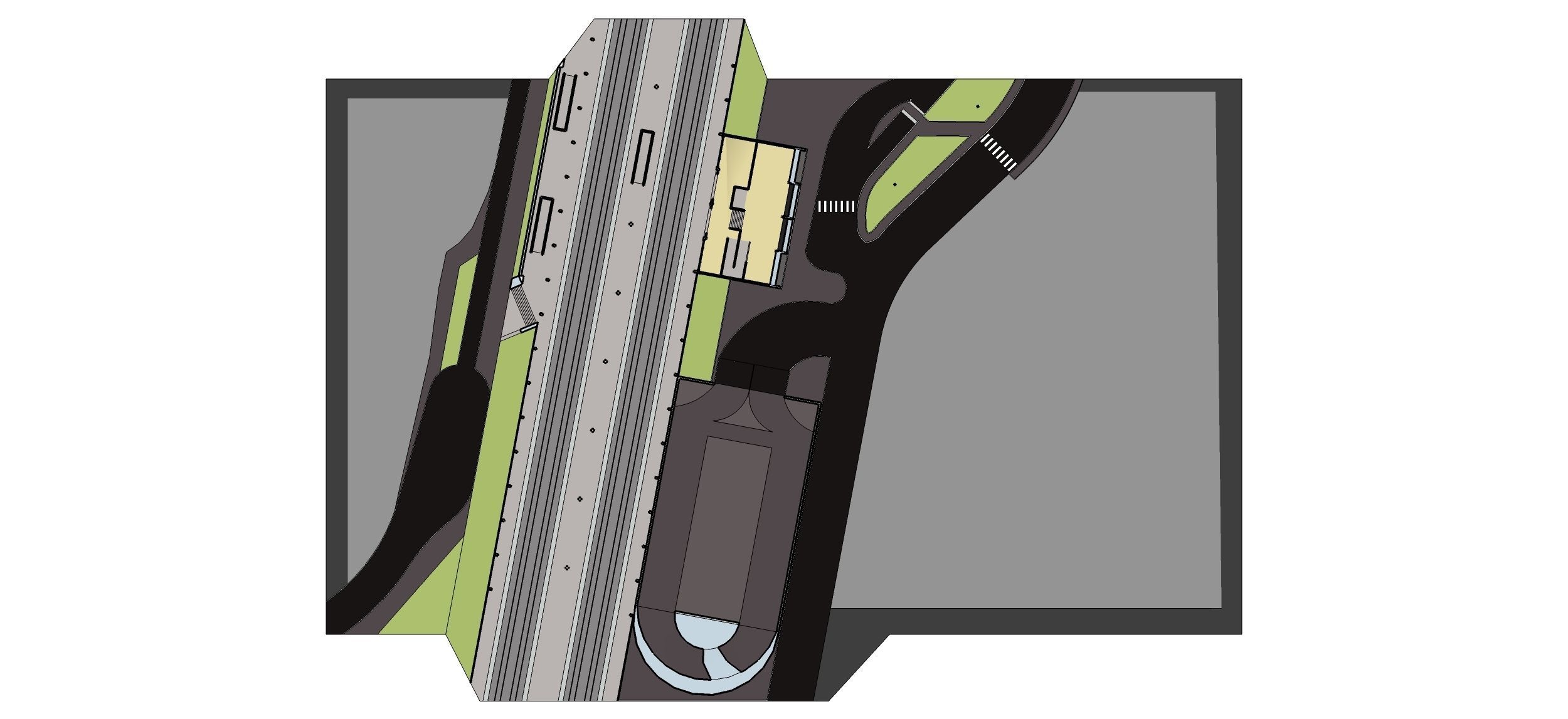 Sketchup Terminal A1 Project SKP DWG PIC 3D model_17