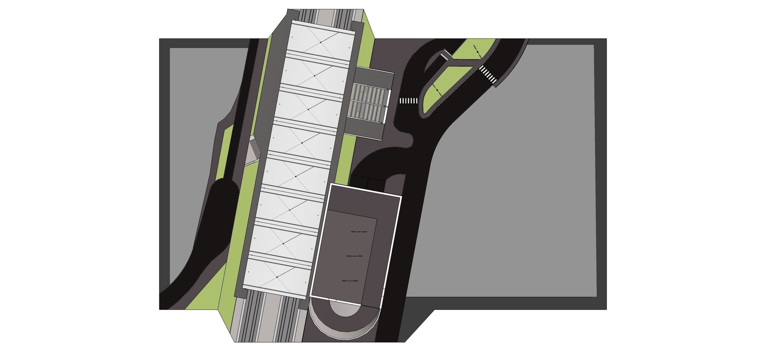 Sketchup Terminal A1 Project SKP DWG PIC 3D model_12