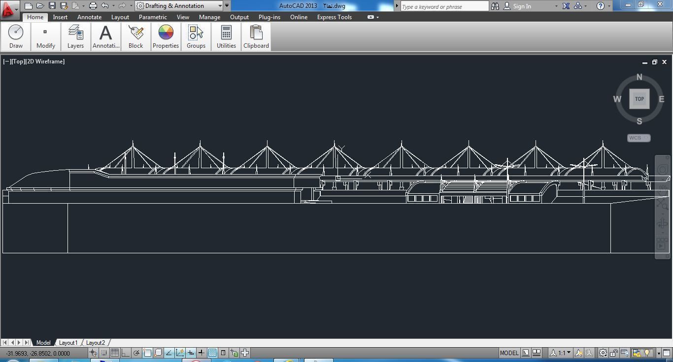 Sketchup Terminal A1 Project SKP DWG PIC 3D model_6