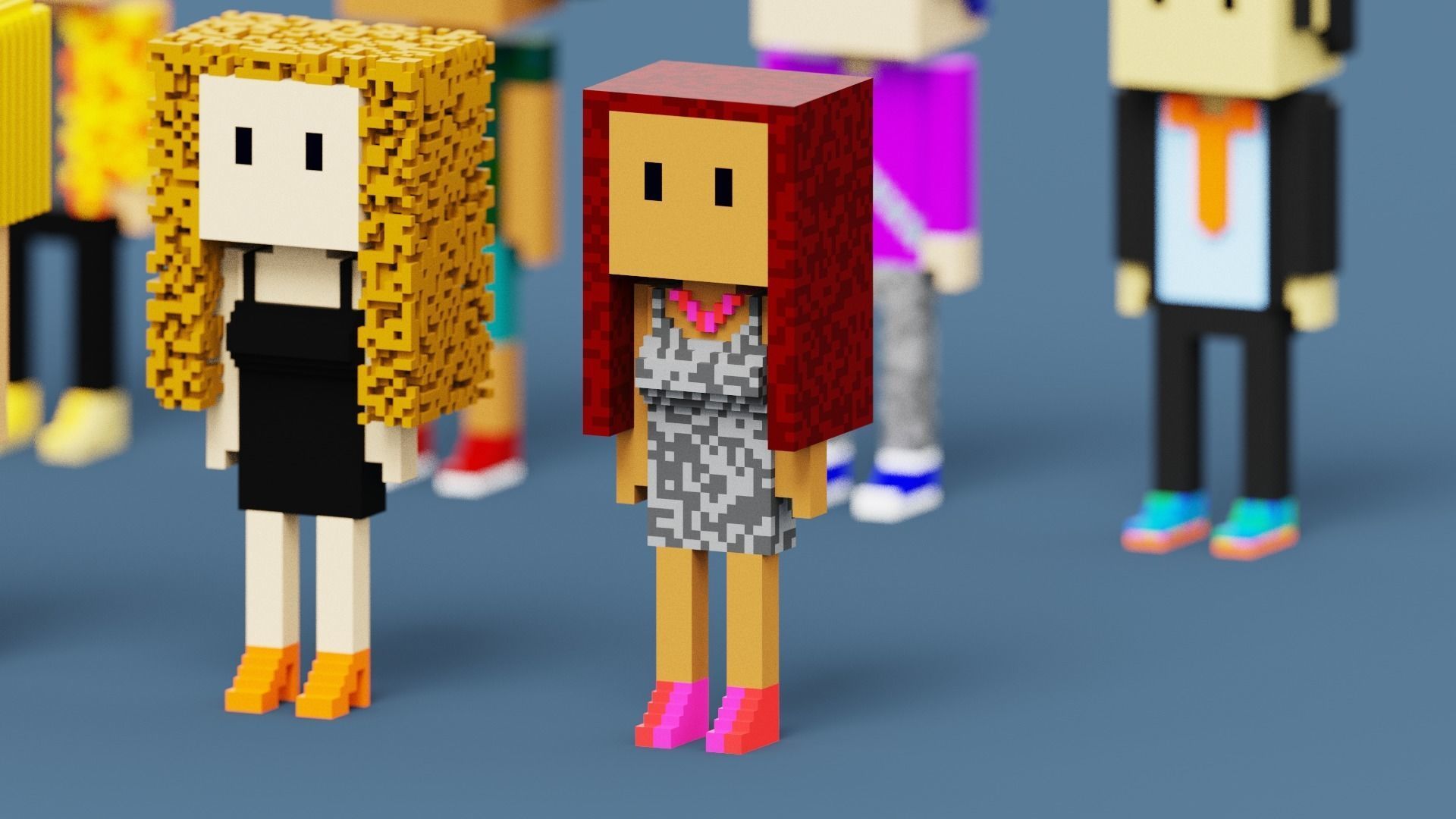 3D NFT Voxel Character Collection Low-poly 3D model_5