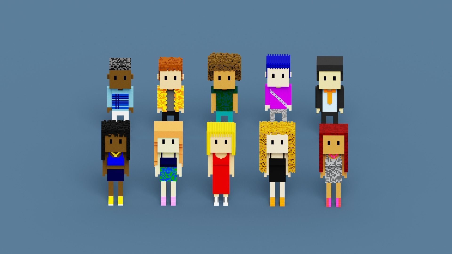 3D NFT Voxel Character Collection Low-poly 3D model_13