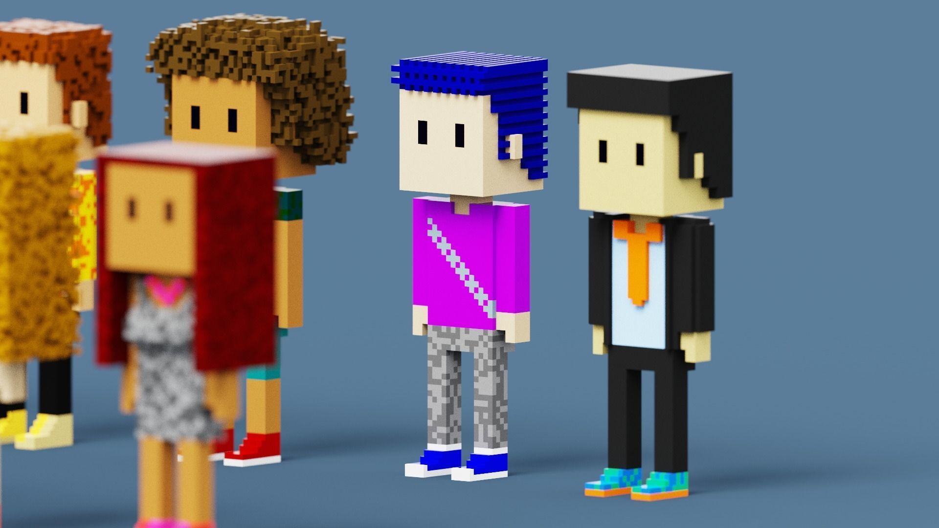 3D NFT Voxel Character Collection Low-poly 3D model_3