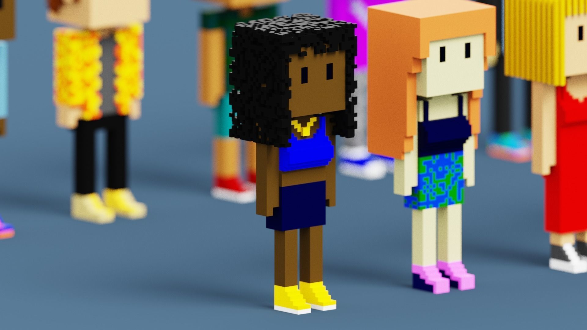 3D NFT Voxel Character Collection Low-poly 3D model_7