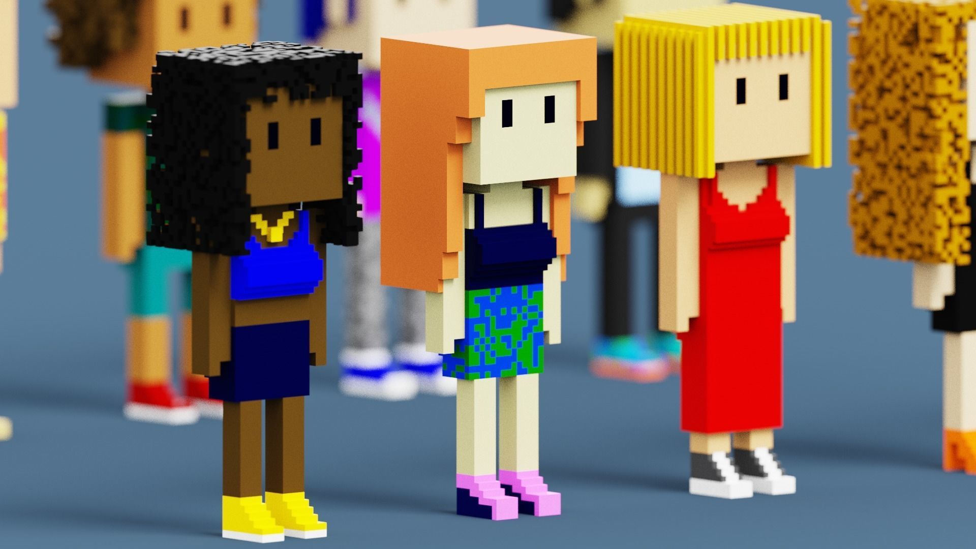 3D NFT Voxel Character Collection Low-poly 3D model_1