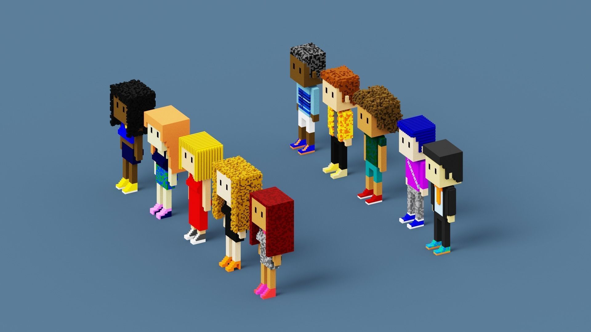 3D NFT Voxel Character Collection Low-poly 3D model_16
