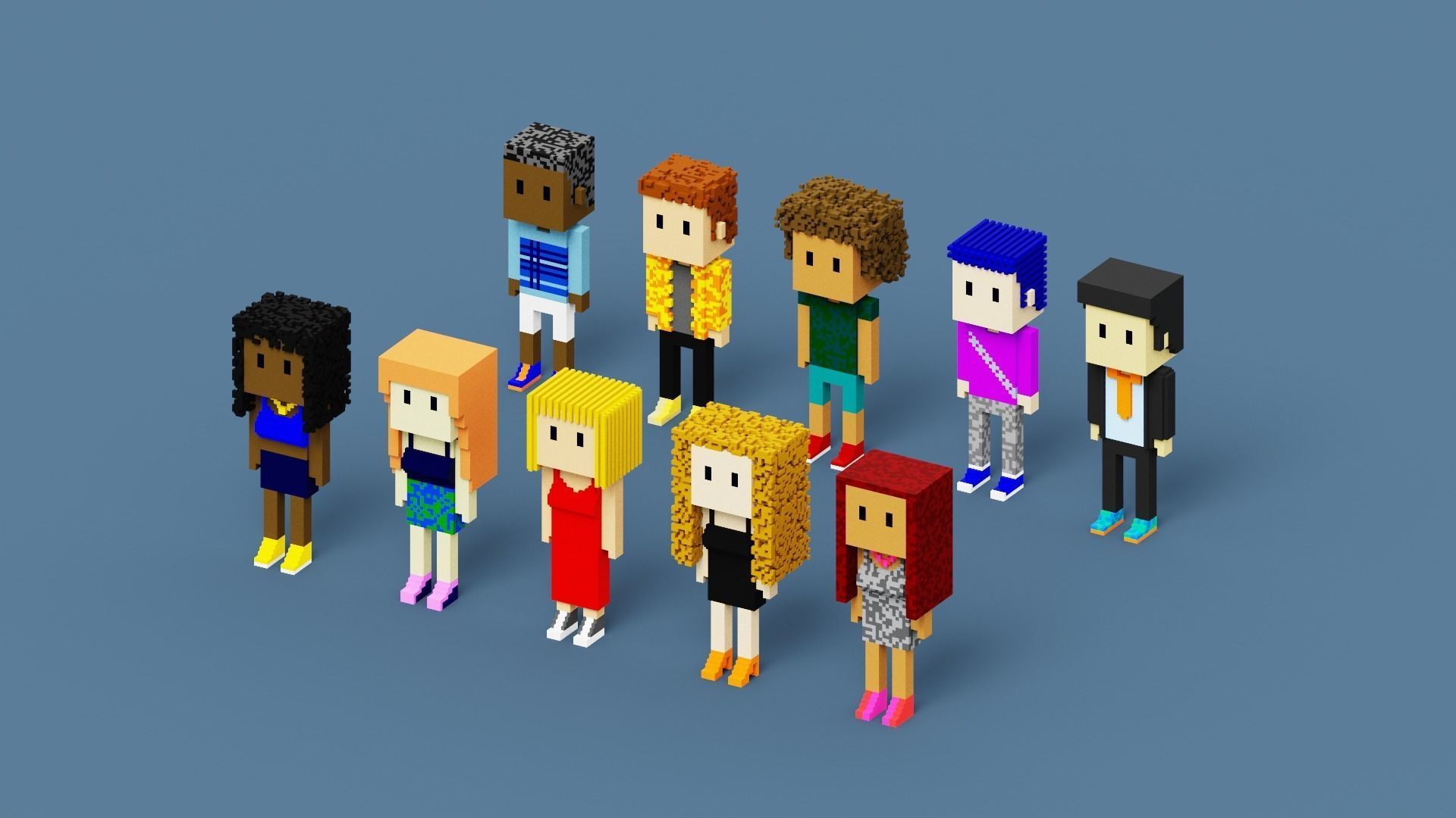 3D NFT Voxel Character Collection Low-poly 3D model_17