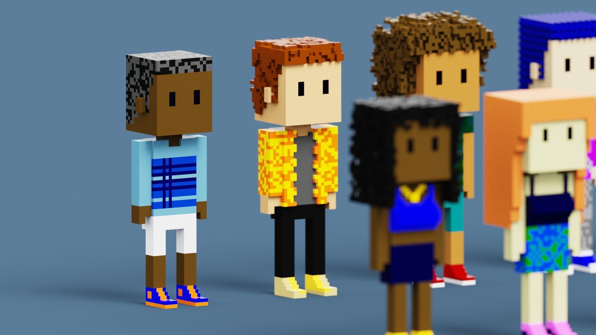 3D NFT Voxel Character Collection Low-poly 3D model_9