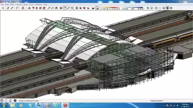 Sketchup Terminal A4 Project SKP DWG PIC 3D model