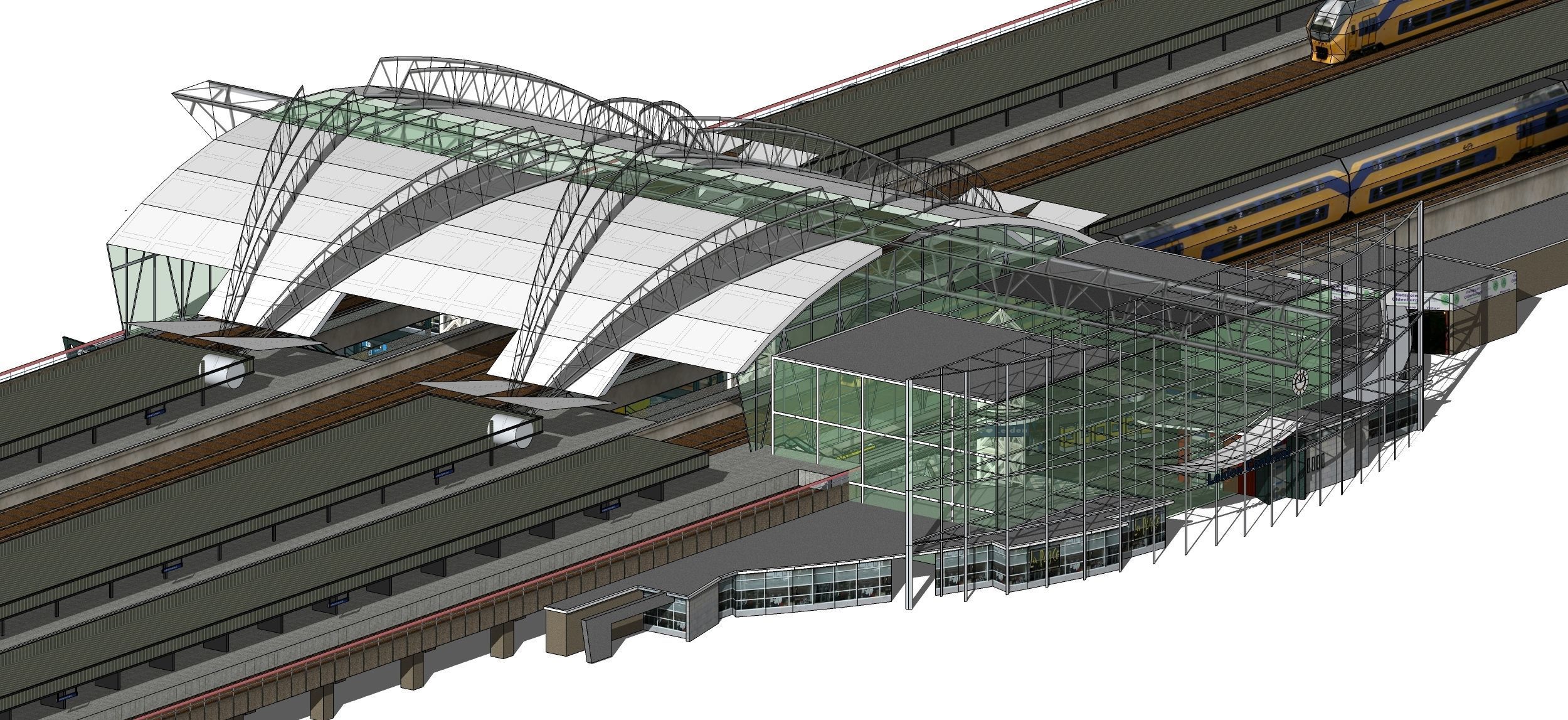 Sketchup Terminal A4 Project SKP DWG PIC 3D model_15