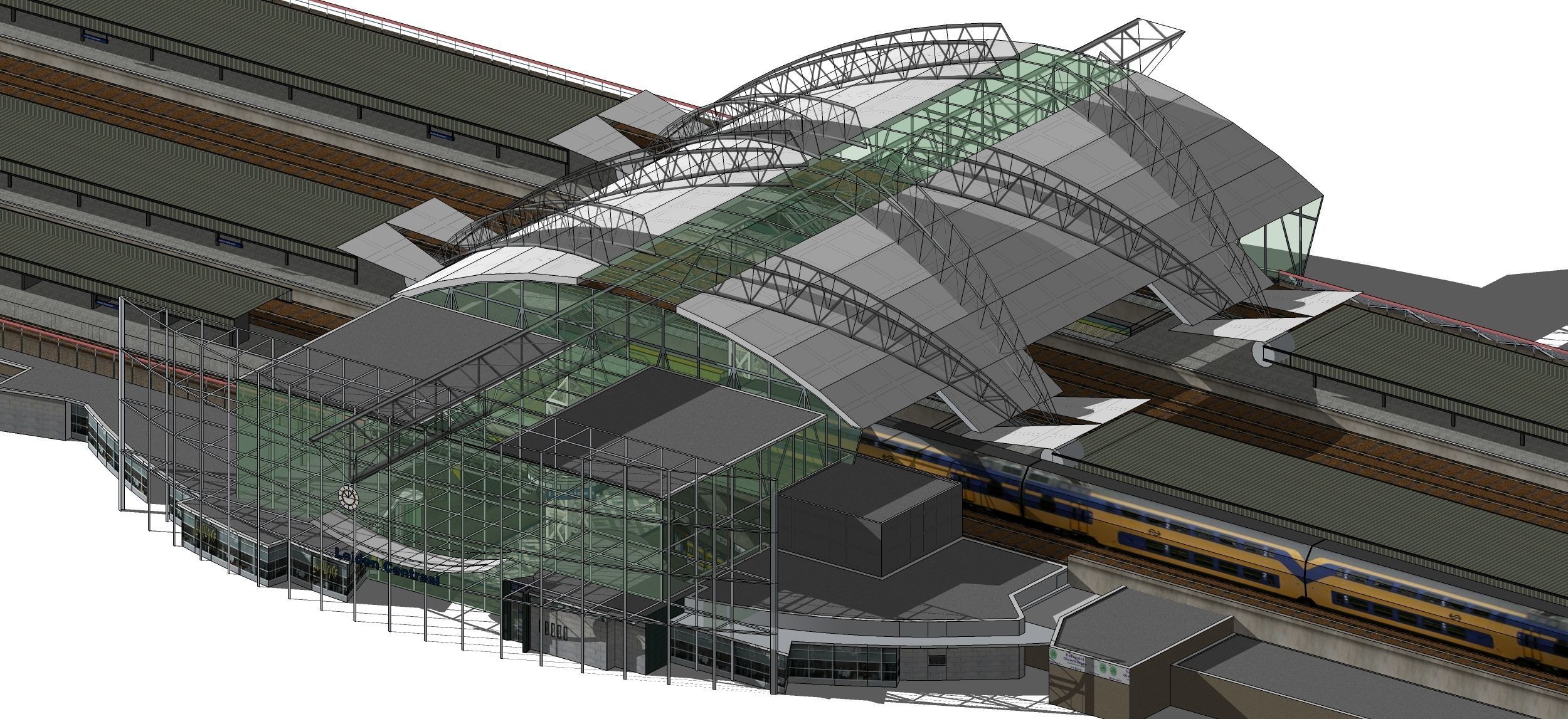 Sketchup Terminal A4 Project SKP DWG PIC 3D model_19