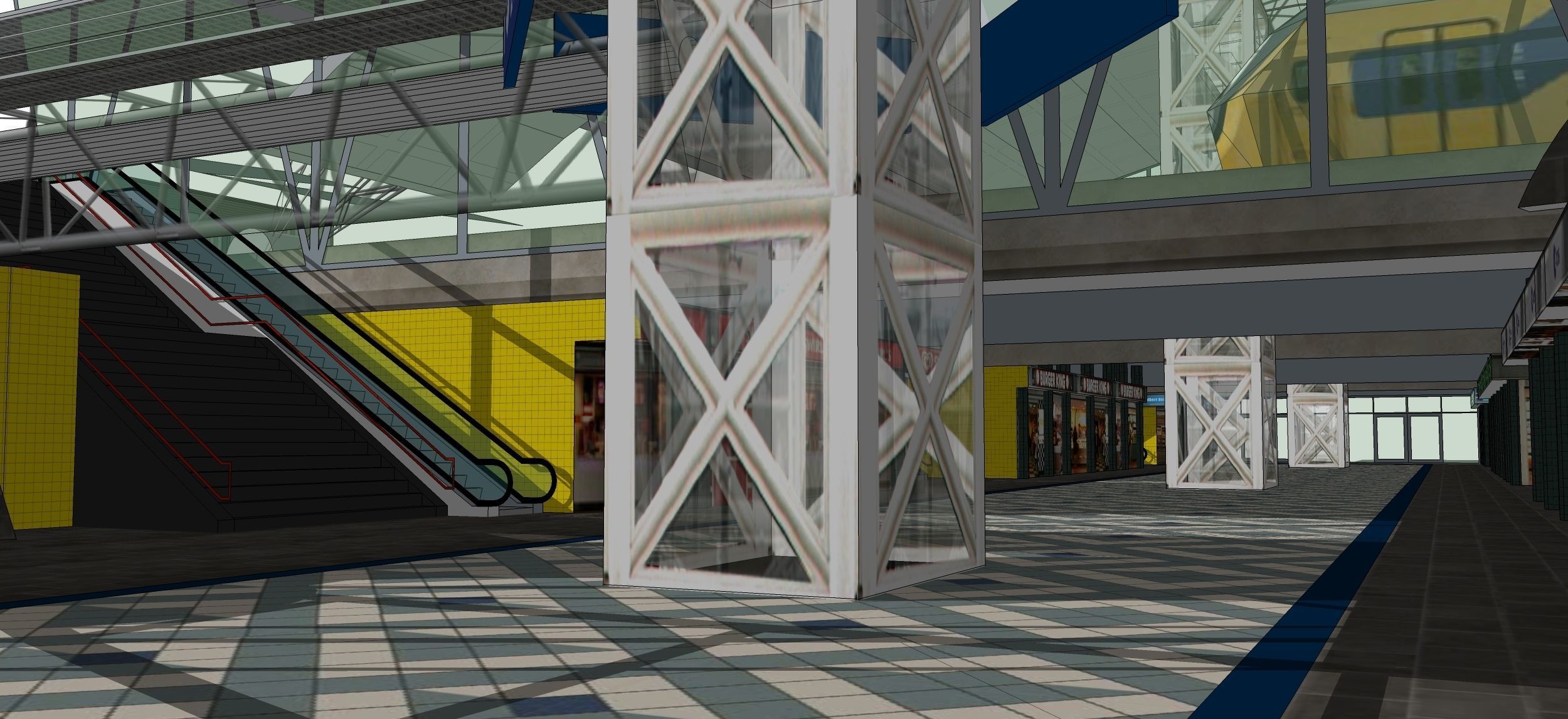 Sketchup Terminal A4 Project SKP DWG PIC 3D model_21