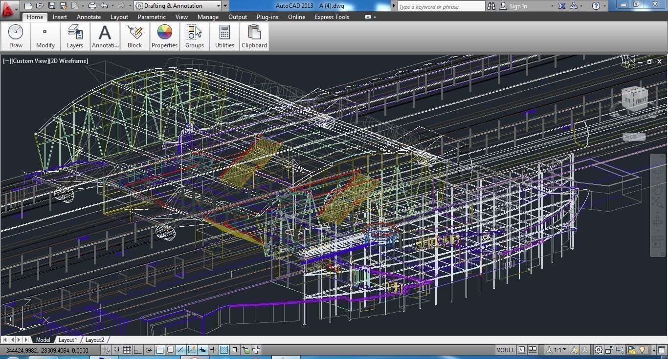 Sketchup Terminal A4 Project SKP DWG PIC 3D model_13