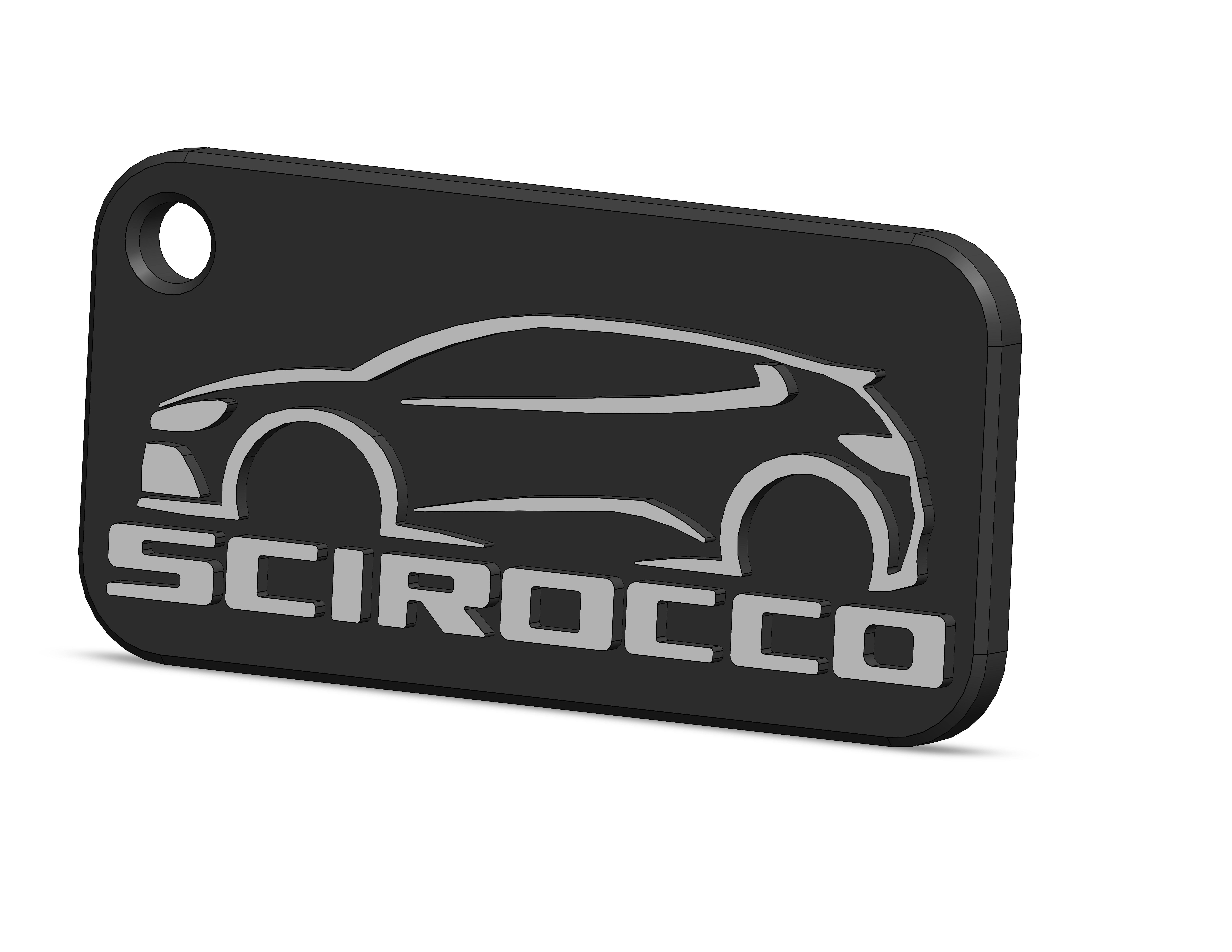 SCIROCCO VOLKSWAGEN KEY CHAIN 3D print model_0