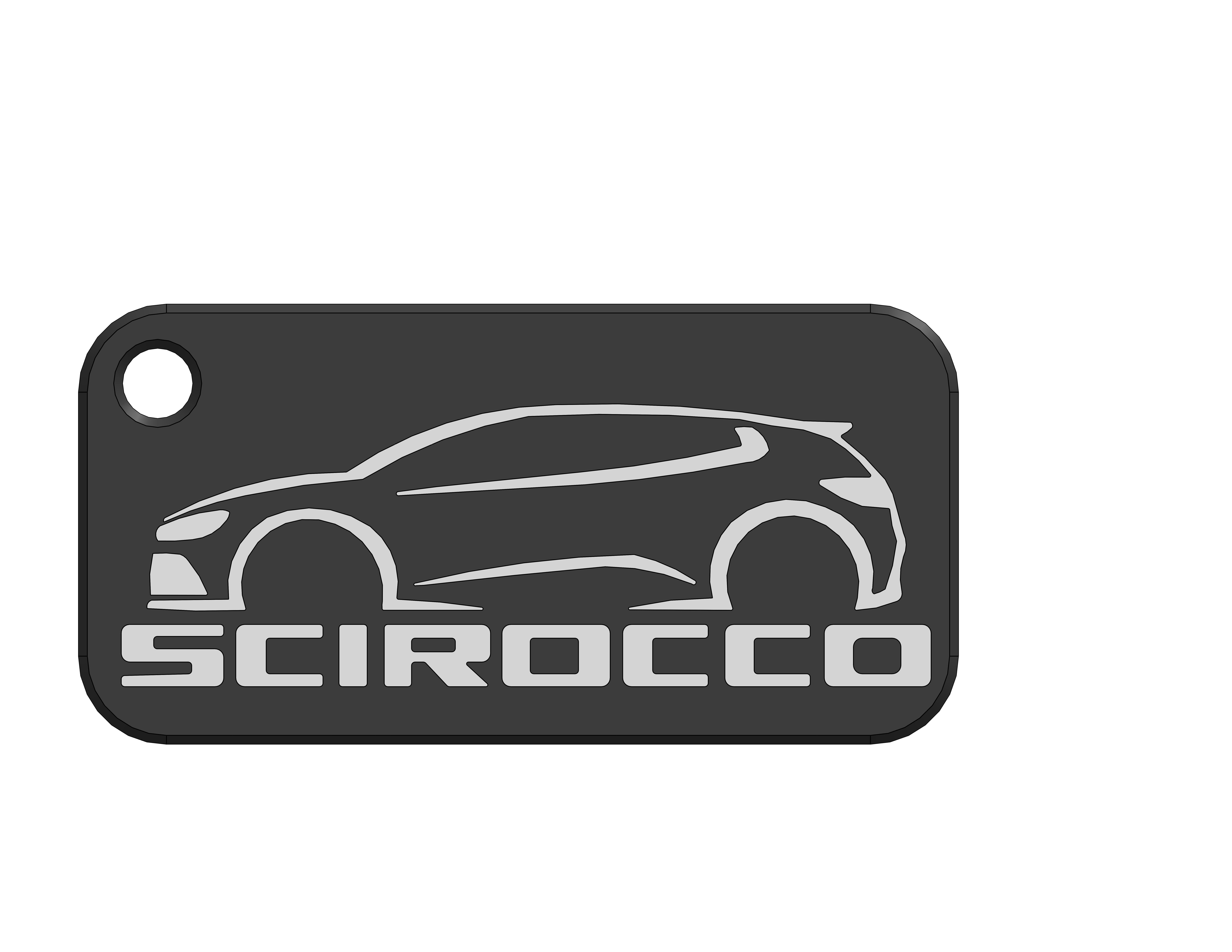 SCIROCCO VOLKSWAGEN KEY CHAIN 3D print model_2