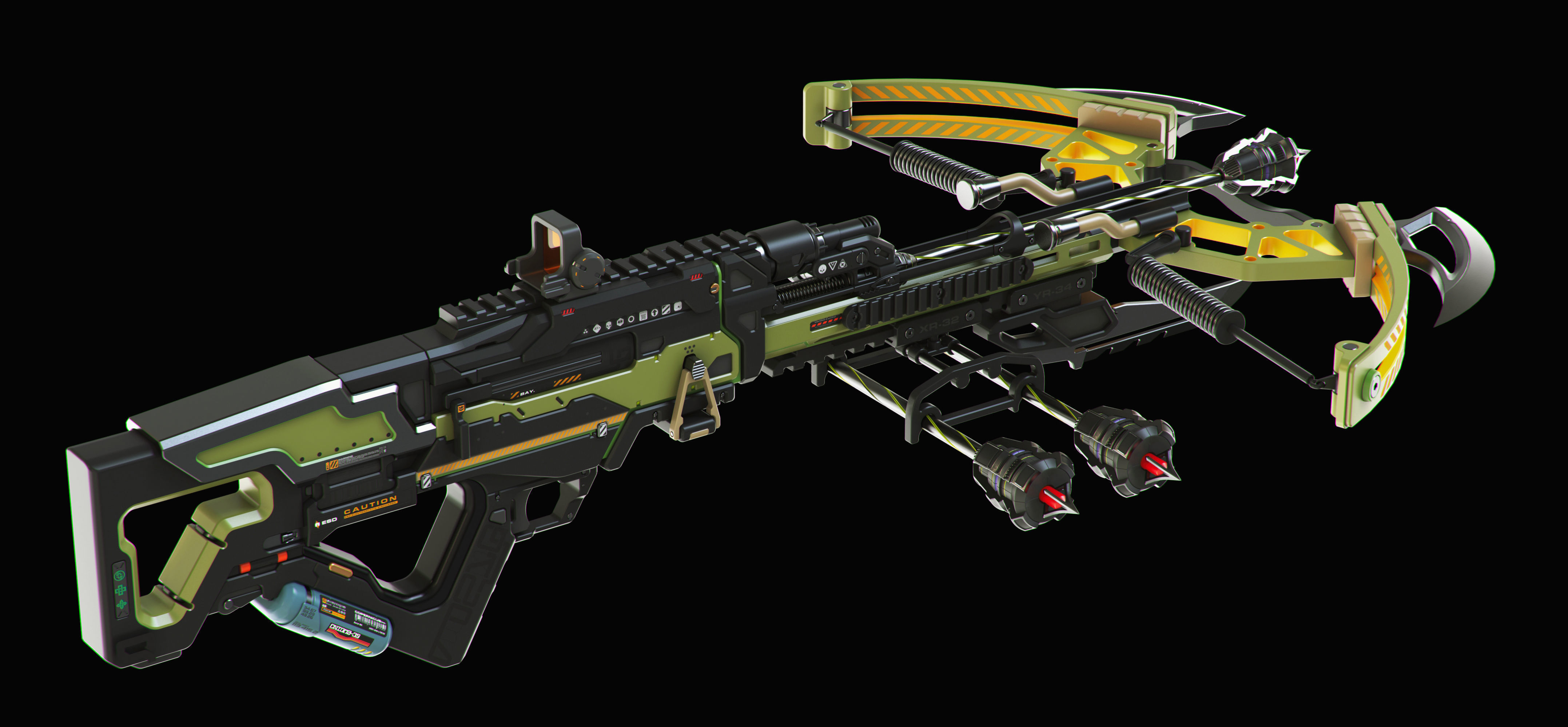 Archer Weapon Set 3D model_2