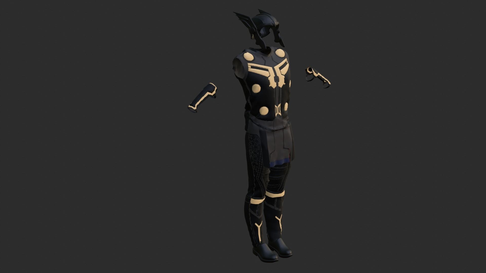 Thor Costume 3D model_2