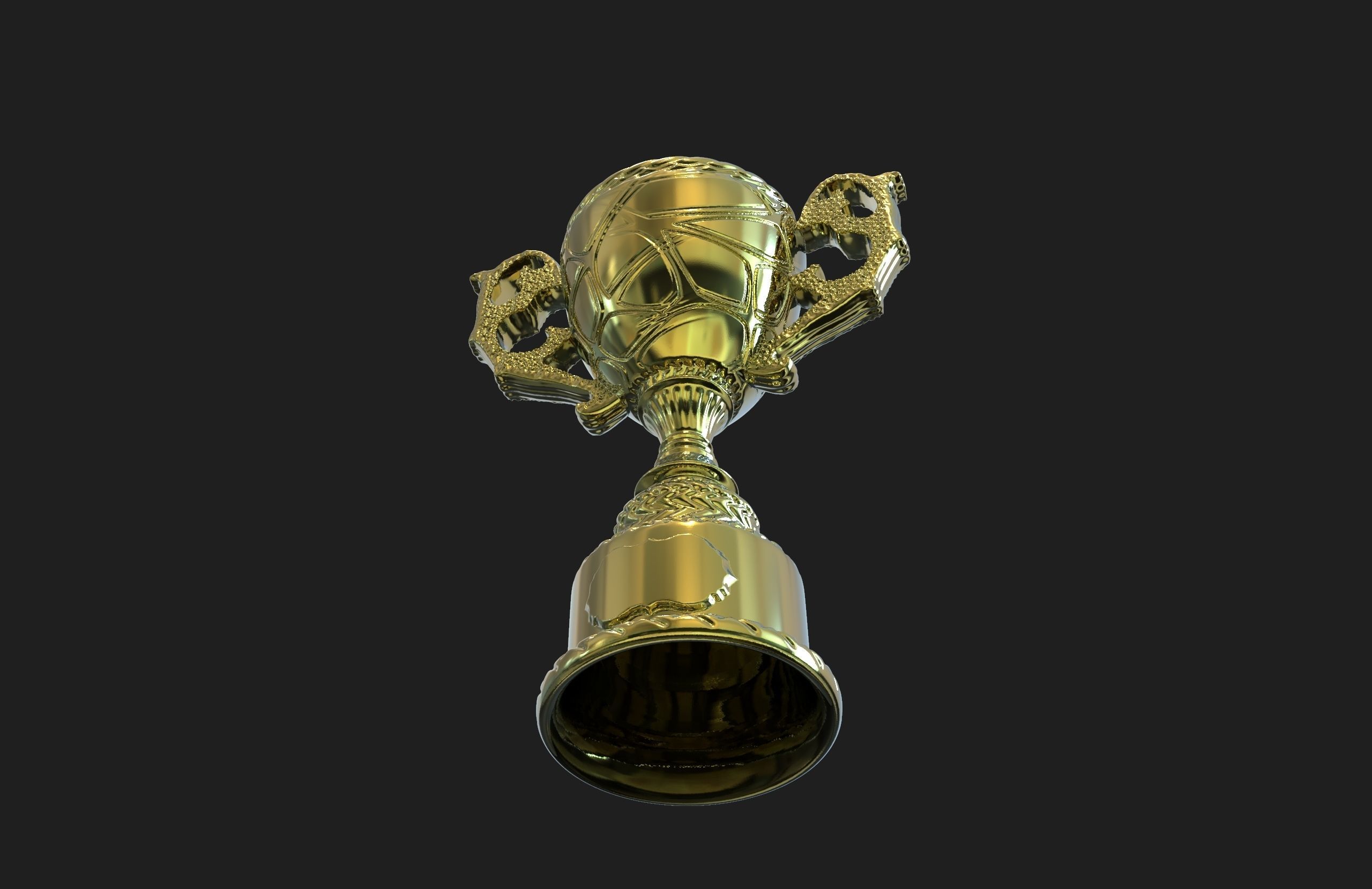 champion cup 3D print model_4
