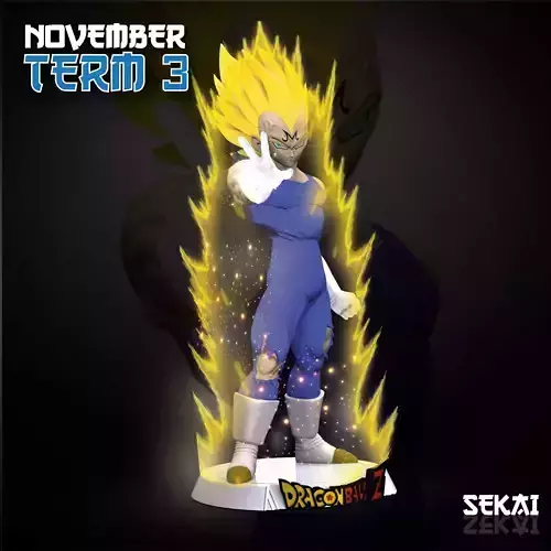 Majin Vegeta Sculpture - Tested and Ready for 3D printing