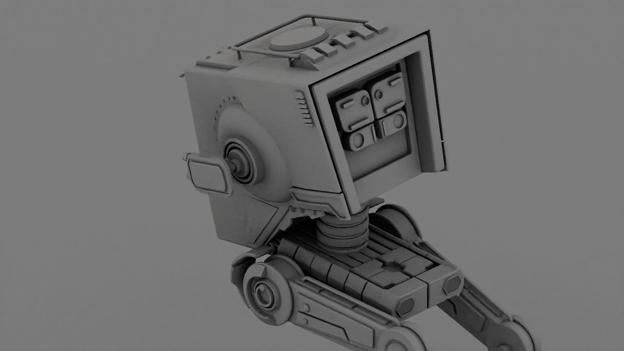 AT-ST Walker rigged - animated character 3D model_31