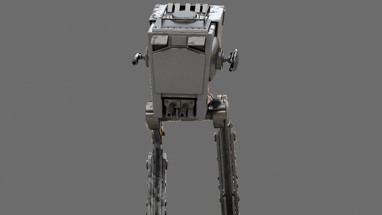 AT-ST Walker rigged - animated character 3D model_16