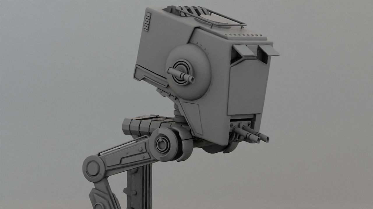 AT-ST Walker rigged - animated character 3D model_34