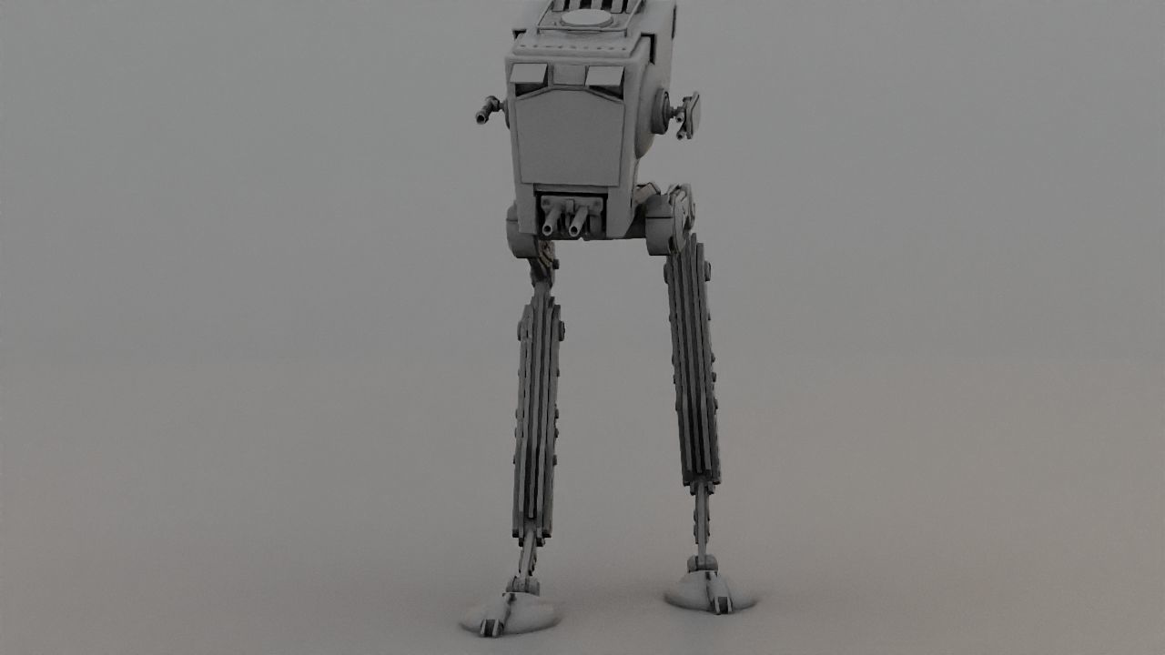 AT-ST Walker rigged - animated character 3D model_28