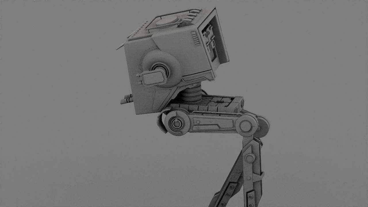 AT-ST Walker rigged - animated character 3D model_30