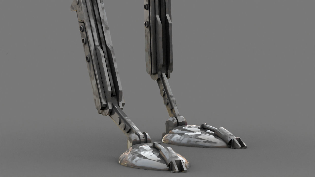 AT-ST Walker rigged - animated character 3D model_25