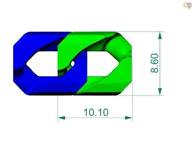 Eslabon para cadenas cubana martillada chain link 0522001 3D print model_6