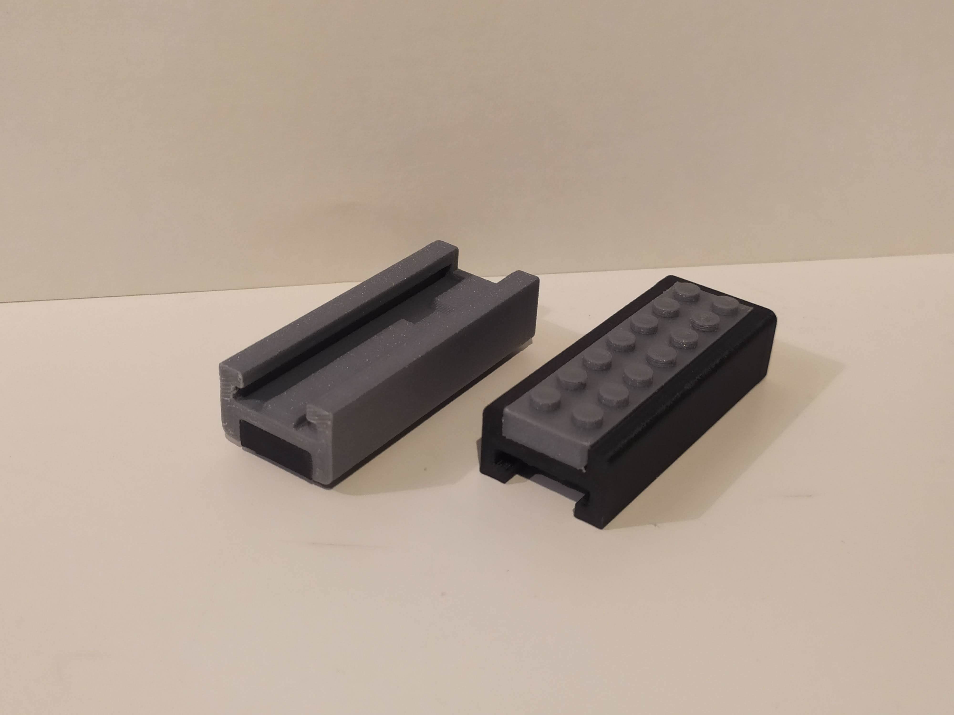 Lego and Nerf connecting mount Free 3D print model_1