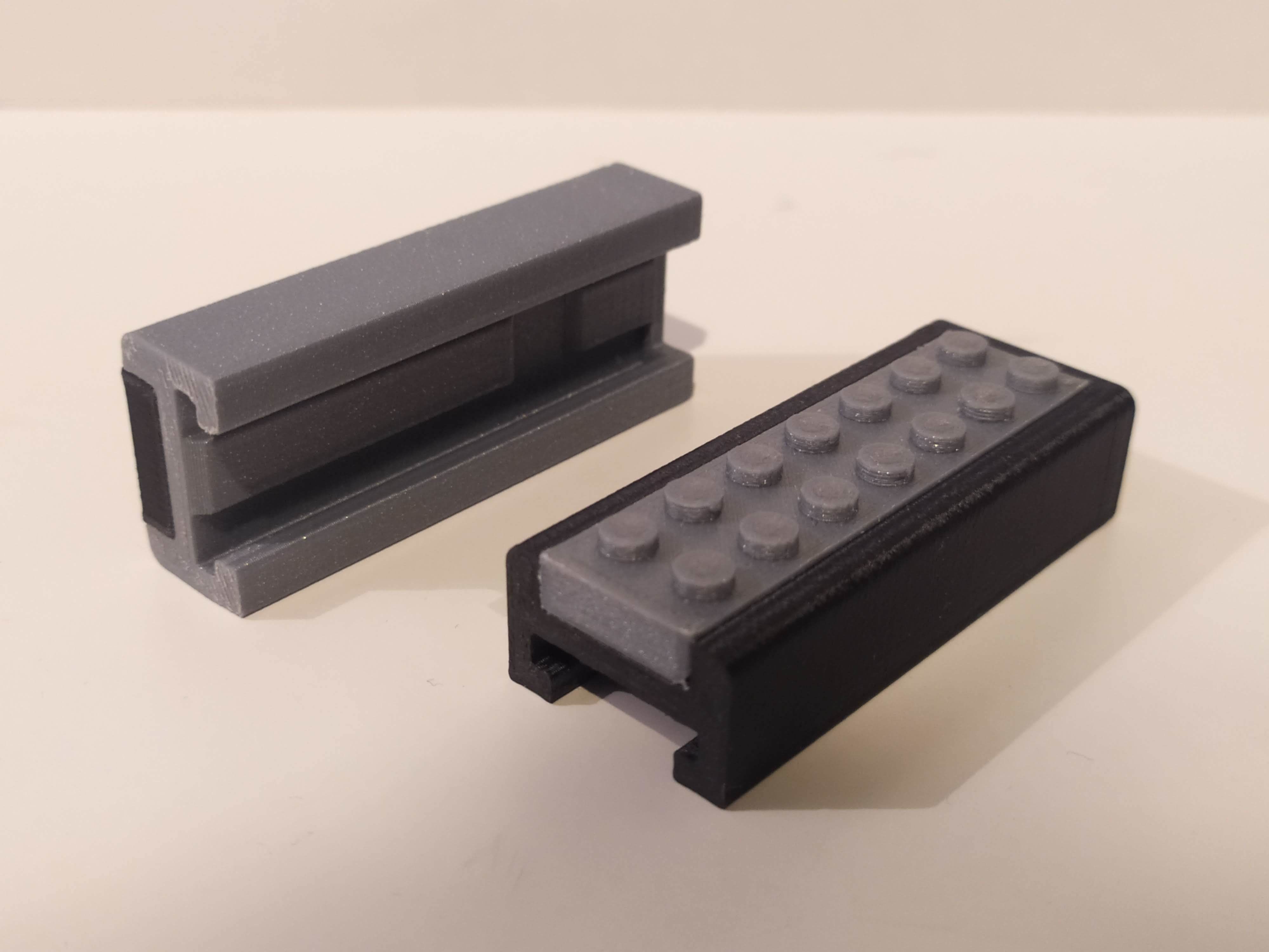 Lego and Nerf connecting mount Free 3D print model_2