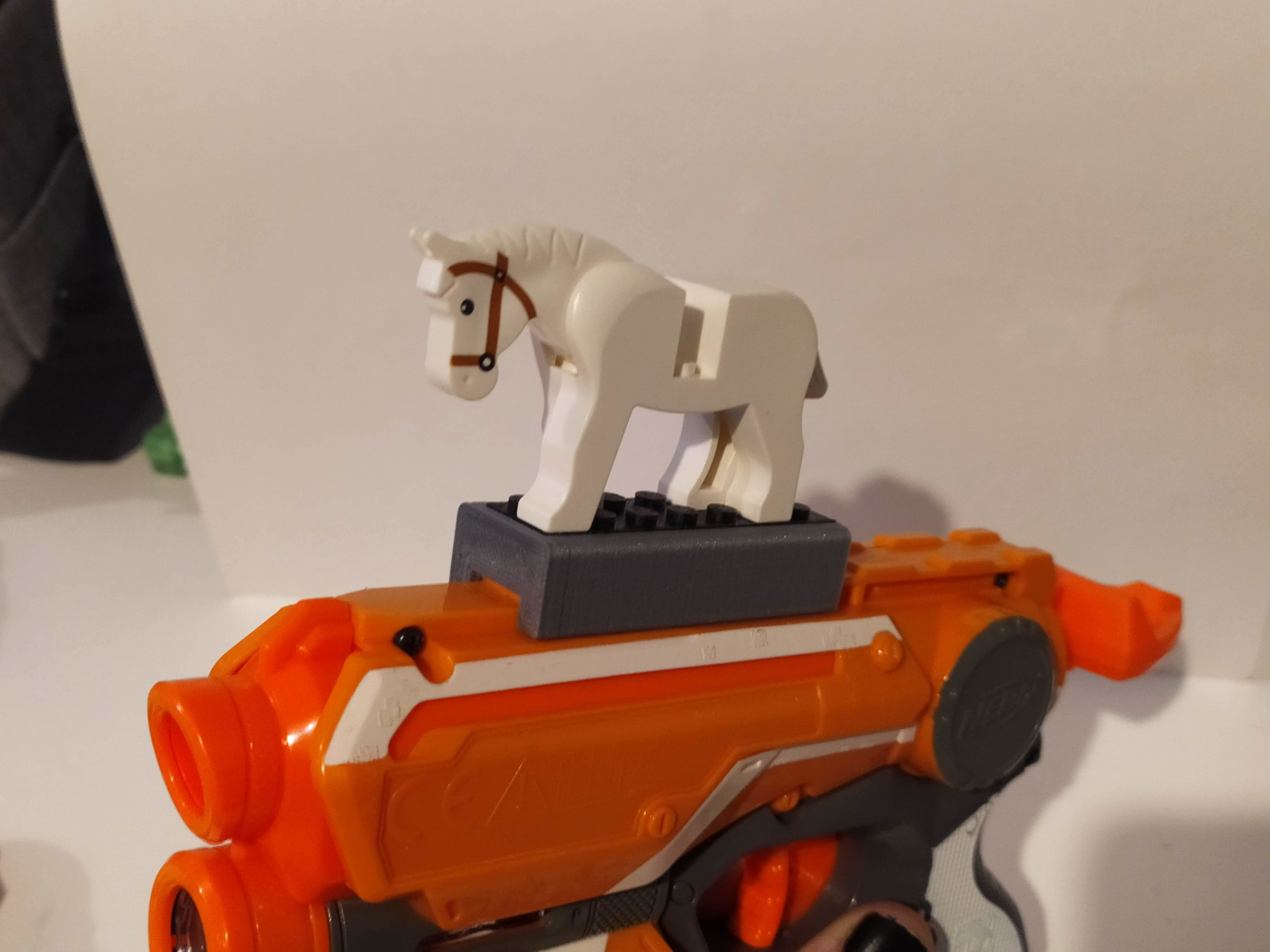 Lego and Nerf connecting mount Free 3D print model_4