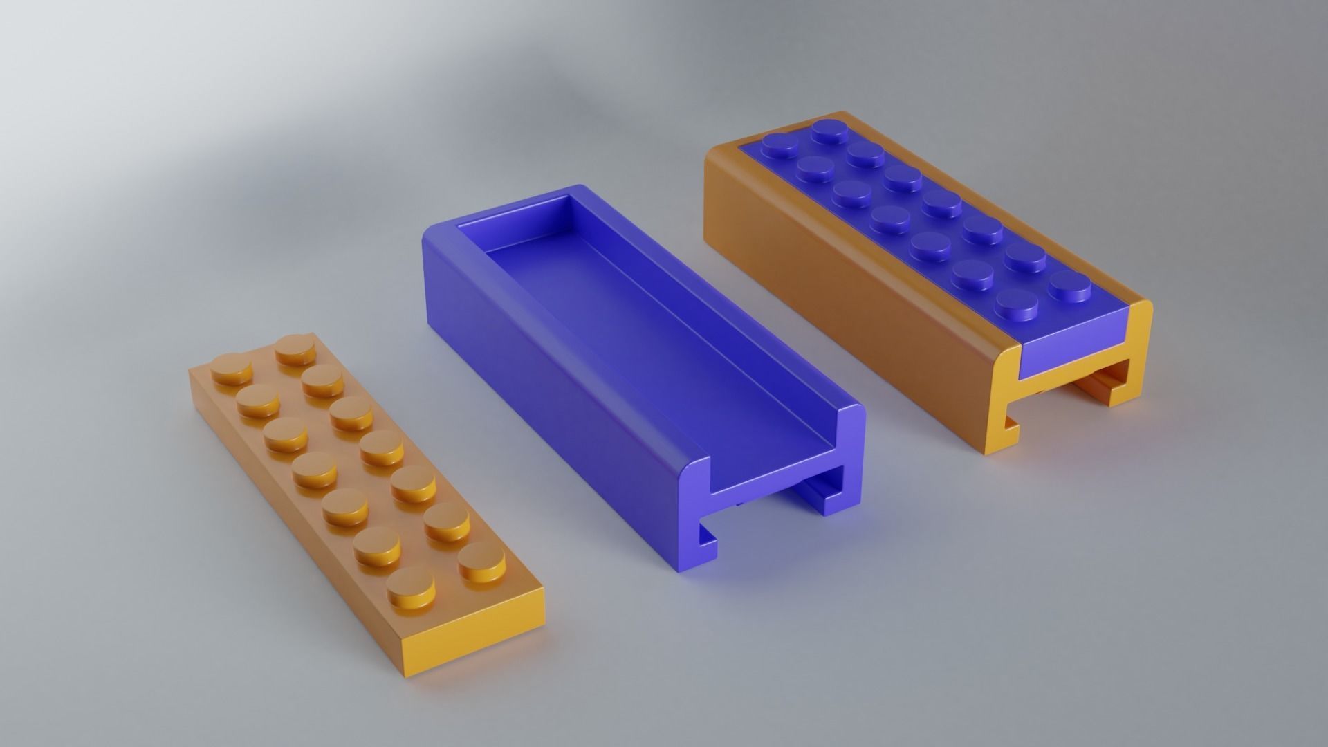 Lego and Nerf connecting mount Free 3D print model_8