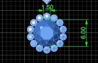 pendant with stones 3D print model_35