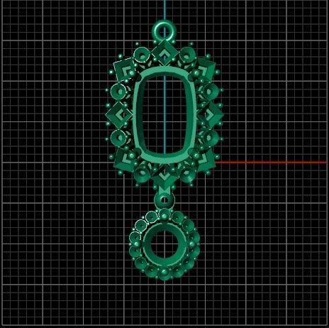 pendant with stones 3D print model_39