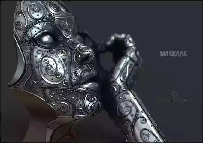 Maskara sculpture  3D print model