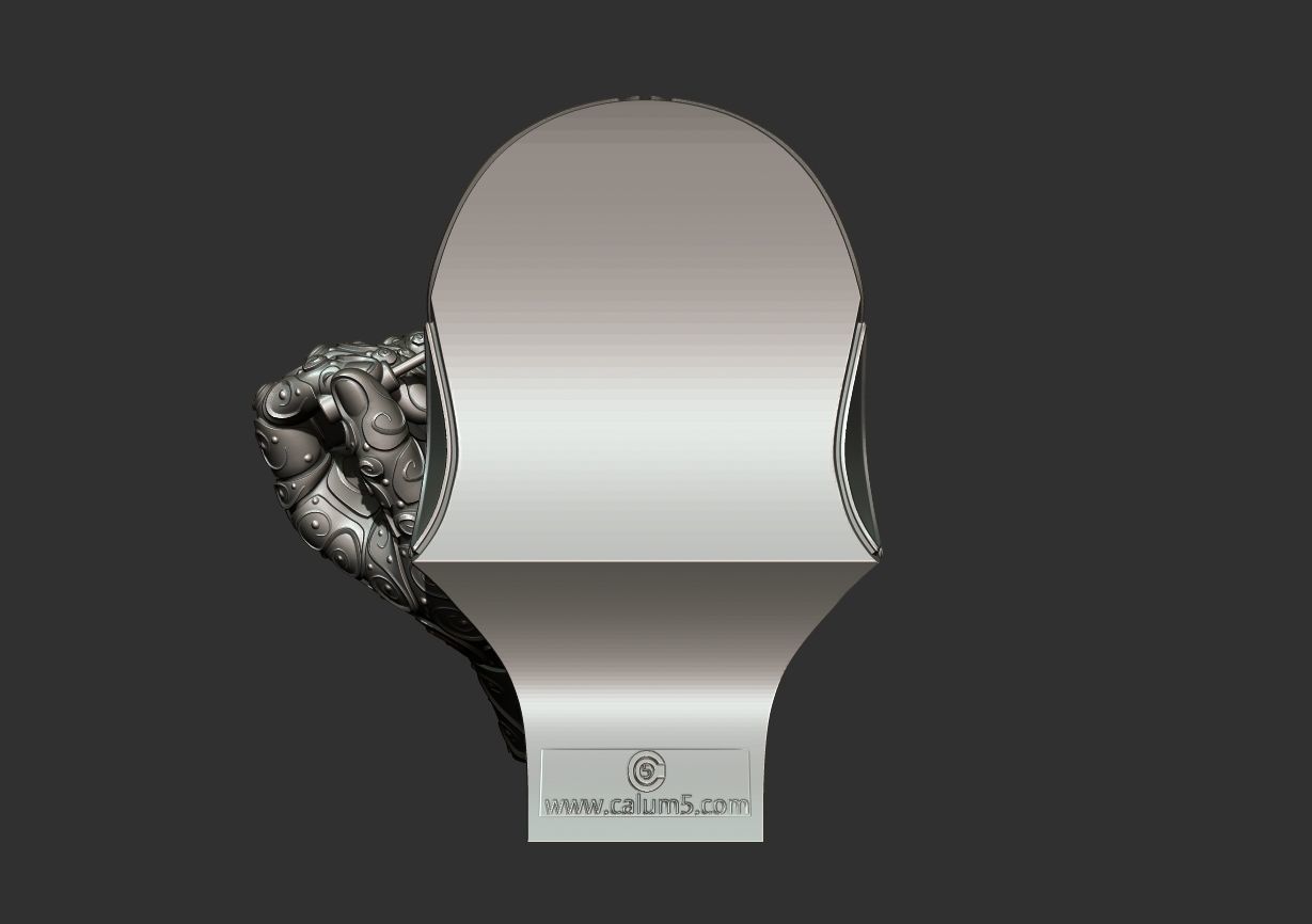 Maskara sculpture  3D print model_23