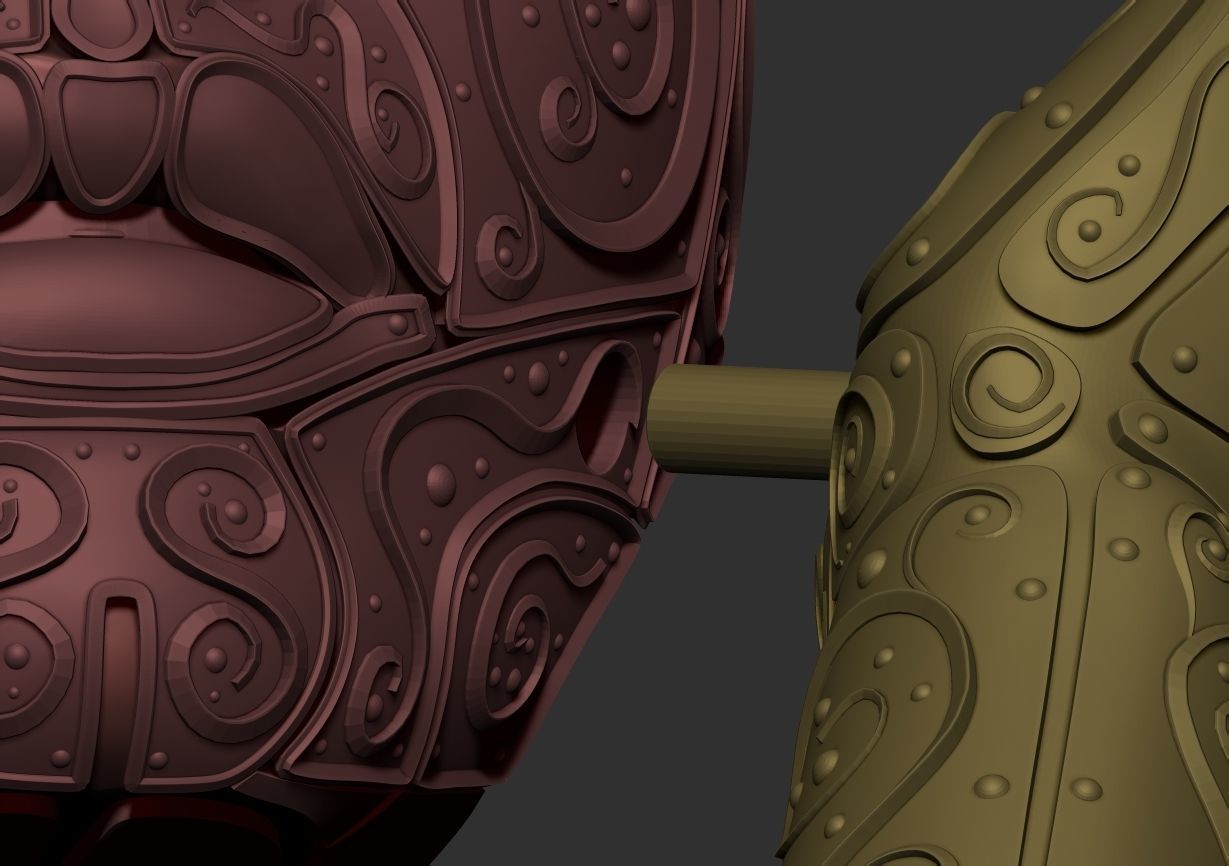 Maskara sculpture  3D print model_27