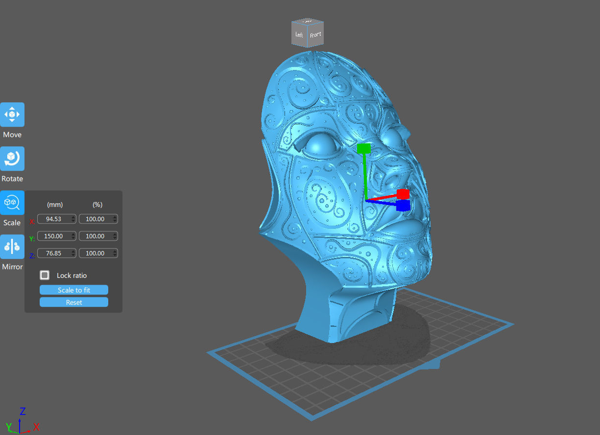 Maskara sculpture  3D print model_29