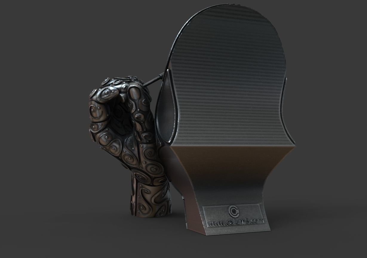 Maskara sculpture  3D print model_16