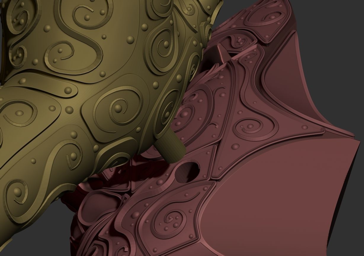 Maskara sculpture  3D print model_28