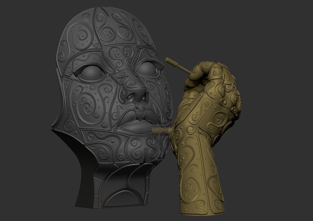 Maskara sculpture  3D print model_25